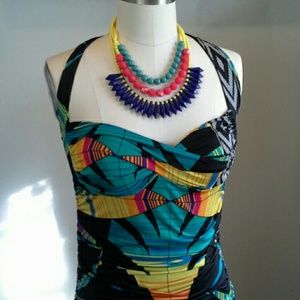 Tropical Print Club Dress