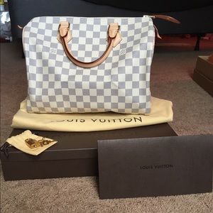 Louis Vuitton Speedy 30 in Damier Azur