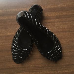 Black Jelly American Apparel Flats