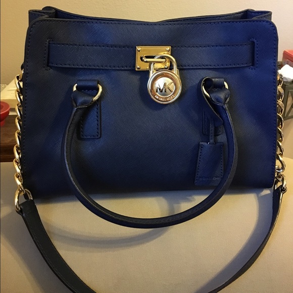 Michael Kors medium Hamilton tote dark navy