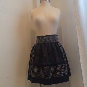 Silky smock waisted skirt