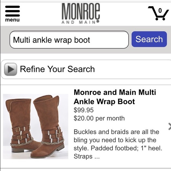 Brown leather boots