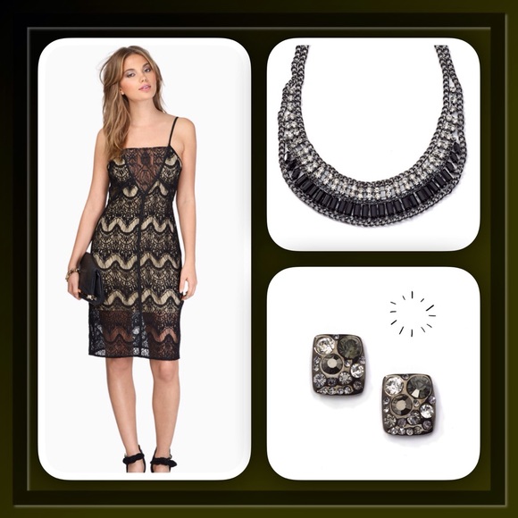 Glamorous black cotton lace dress - Picture 4 of 6