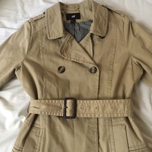 Camel colored trench coat