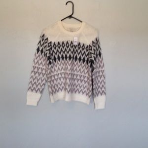Nwt Ann Taylor Loft sweater in cream and gray