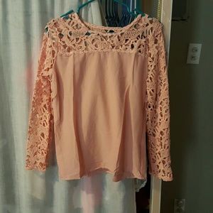 Peach see through arms longsleeve