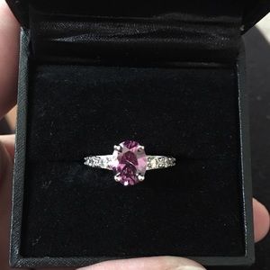 925 SS PURPLE CZ RING