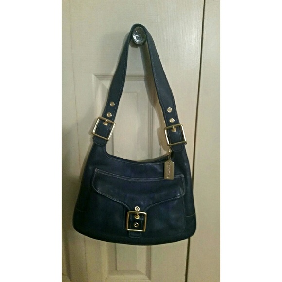 Authentic Coach blue shoulder bag