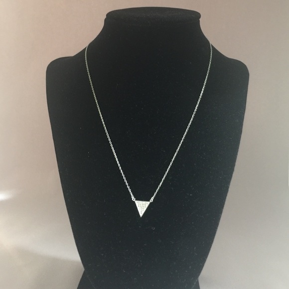 Crystal CZ Triangle Pendant - Picture 4 of 5