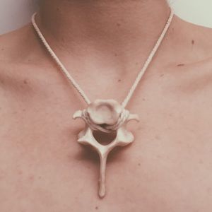 Real goat vertebrae necklace !