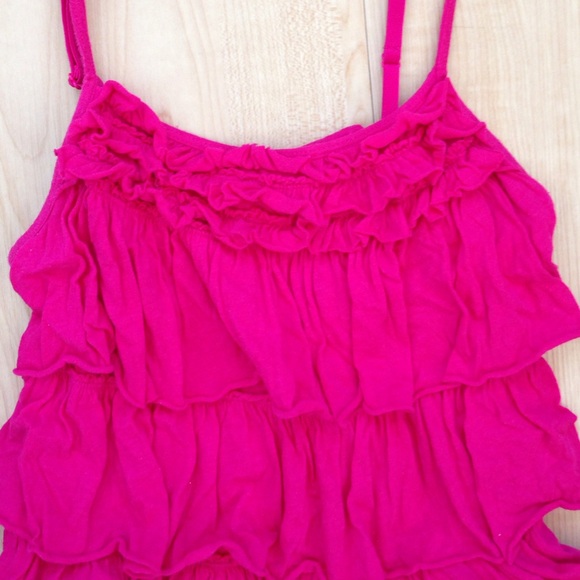 Express Pink Ruffled Tank Top - Picture 2 of 4