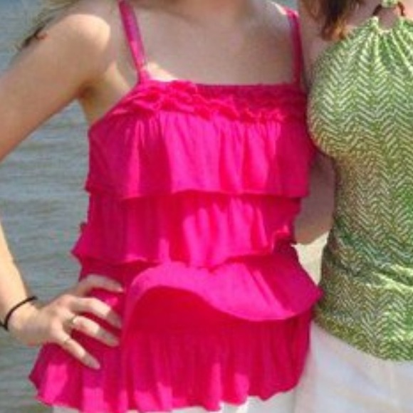 Express Pink Ruffled Tank Top - Picture 4 of 4