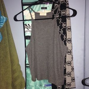 Gray halter top