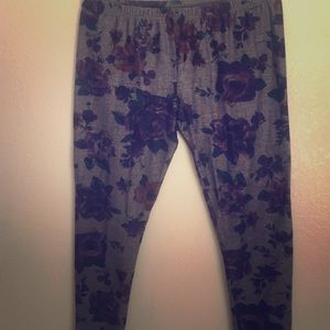 Women's Flower print cotton leggings