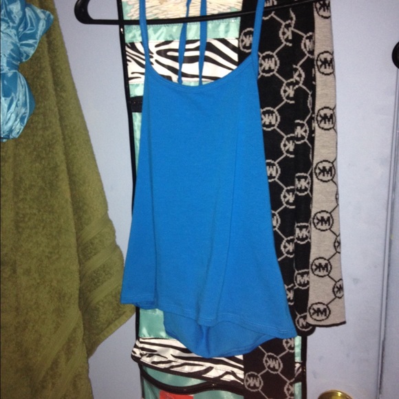 Blue halter top