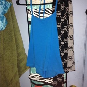 Blue halter top