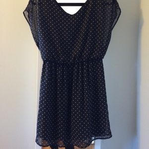 Short dress or cute top with tights!