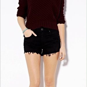 American eagle black high rise shorts