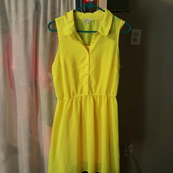 Bright yellow collared dress
