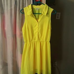 Bright yellow collared dress