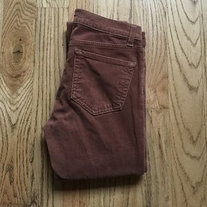 J Brand 12" Pencil Leg Corduroy Pants