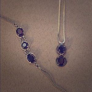 Matching necklace and bracelet