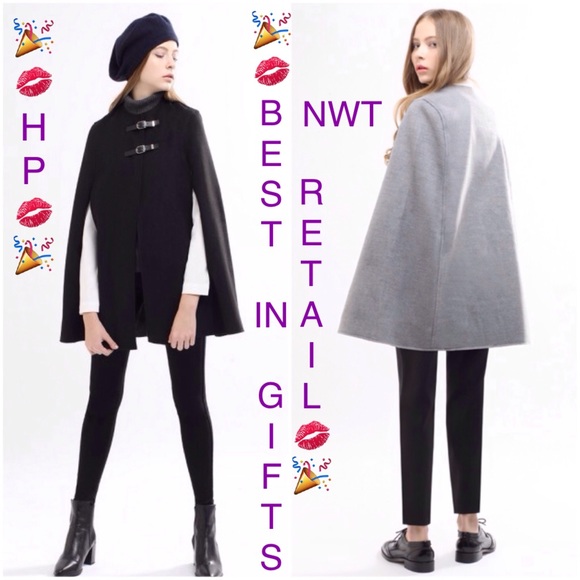 🎉2xHP🎉Cape Poncho With Buckle British Style - Picture 2 of 4