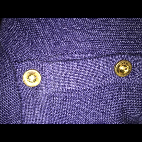 ❌SOLD❌ Cobalt Blue Cardigan Gold Buttons - Picture 3 of 4