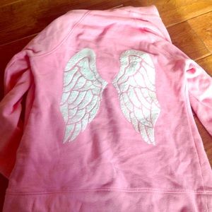 VS PInk angel wing zip up hoodie