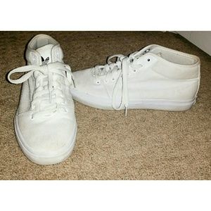 Adidas white high top sneakers