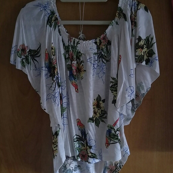 White print top