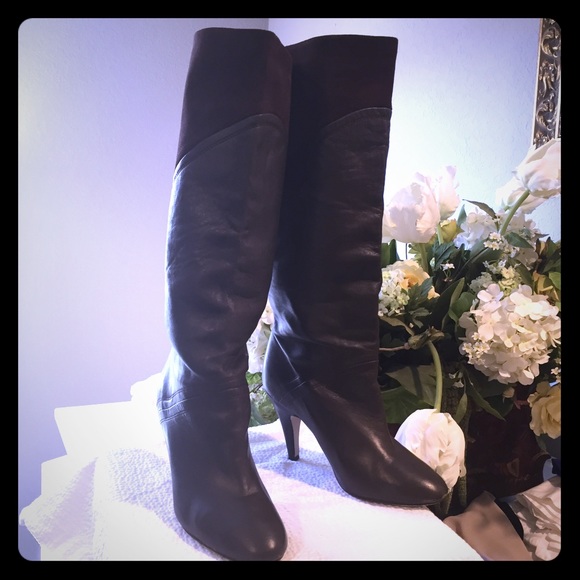 Leather & suede boots