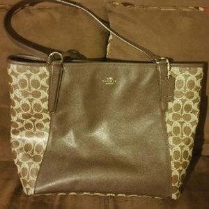 Leather Coach Tote