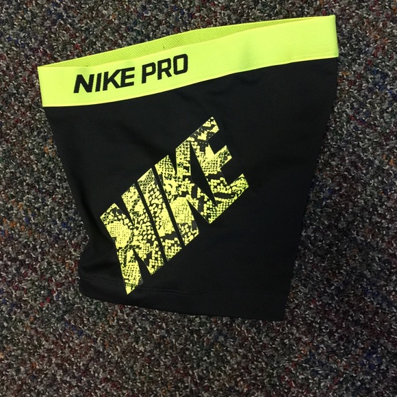 Nike Pants - Black and neon snake Nike pros