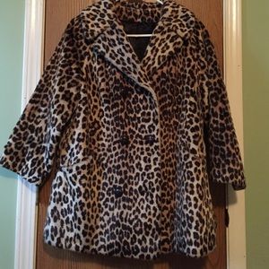 Animal print coat
