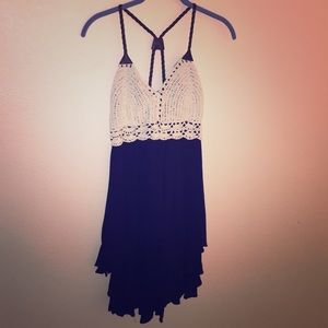 Crochet Woven Cami Dress