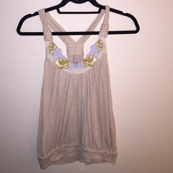 Embroidered Free People Top