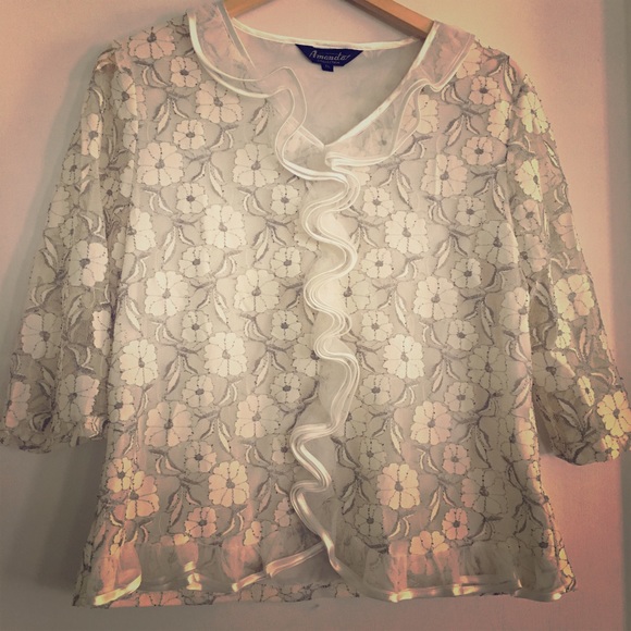 ☘ 3/ $15🍀Gone 3/25✨Adorable Lace Blouse