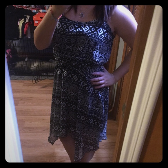 Black and gray dress