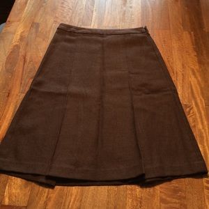 Brown soft tweed skirt