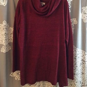 Maroon cowl neck