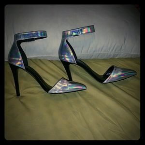 Holographic 4 inch heels. Re posh