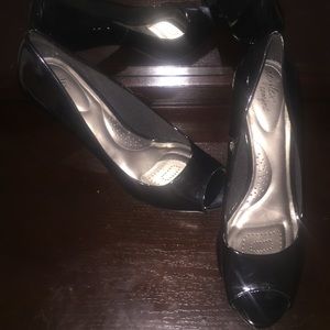 Blk Peep Toe Heels🔥