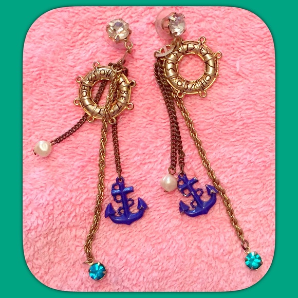 Betsy Johnson nautical earrings