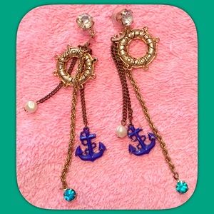 Betsy Johnson nautical earrings