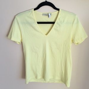 Balenciaga Yellow Knit V Neck