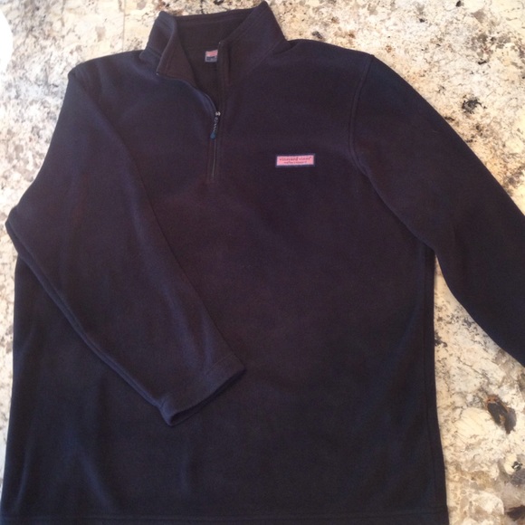Vineyard Vines - Men's Black 3/4 Zip Fleece