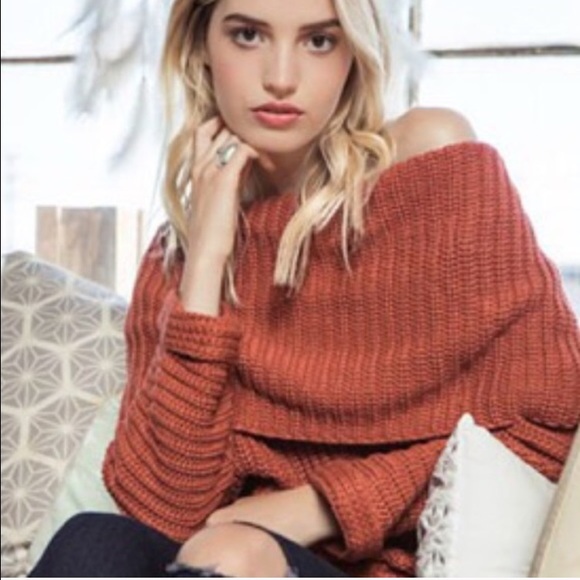 Off the shoulder sweater