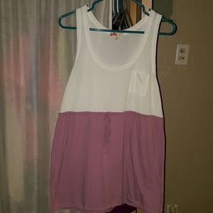 Cute two tone cinched at waist