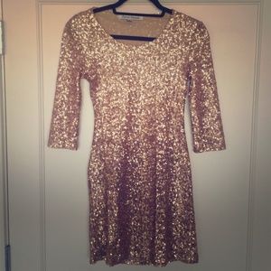 Lovers + Friends Rose gold dress